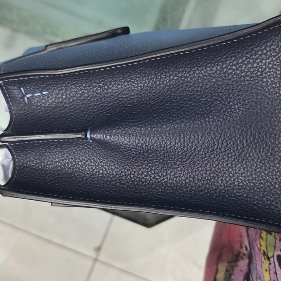 Coach Blue Leather Ombre Satchel - Picture 8 of 9